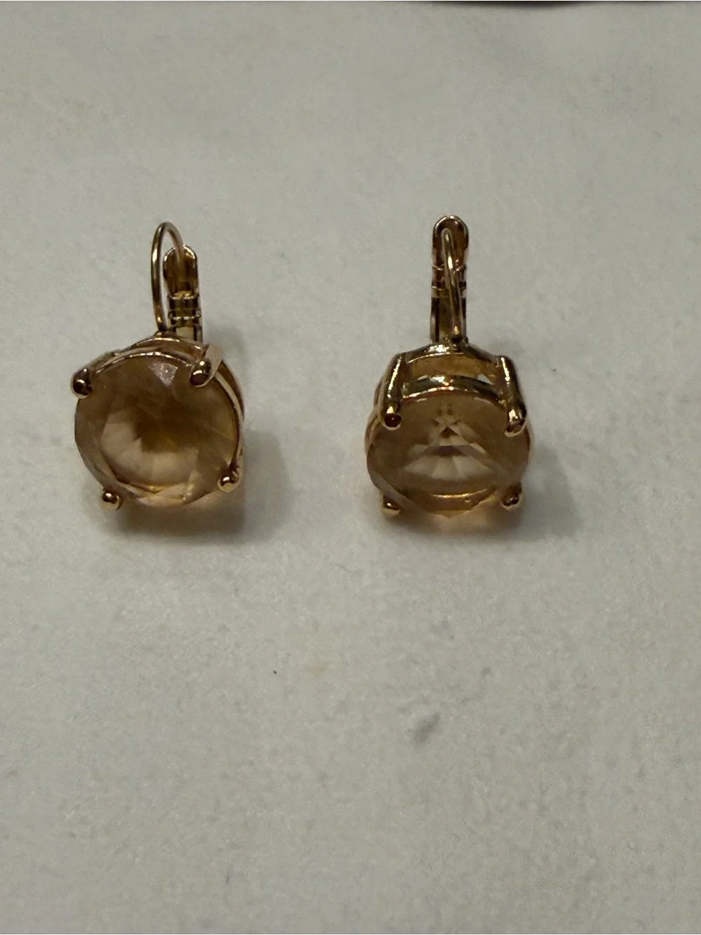 Kate Spade Gold-Tone Champagne Drop Leverback Earrings